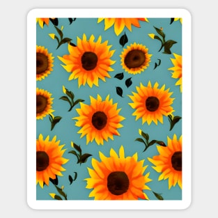 Orange Sunflowers Sticker